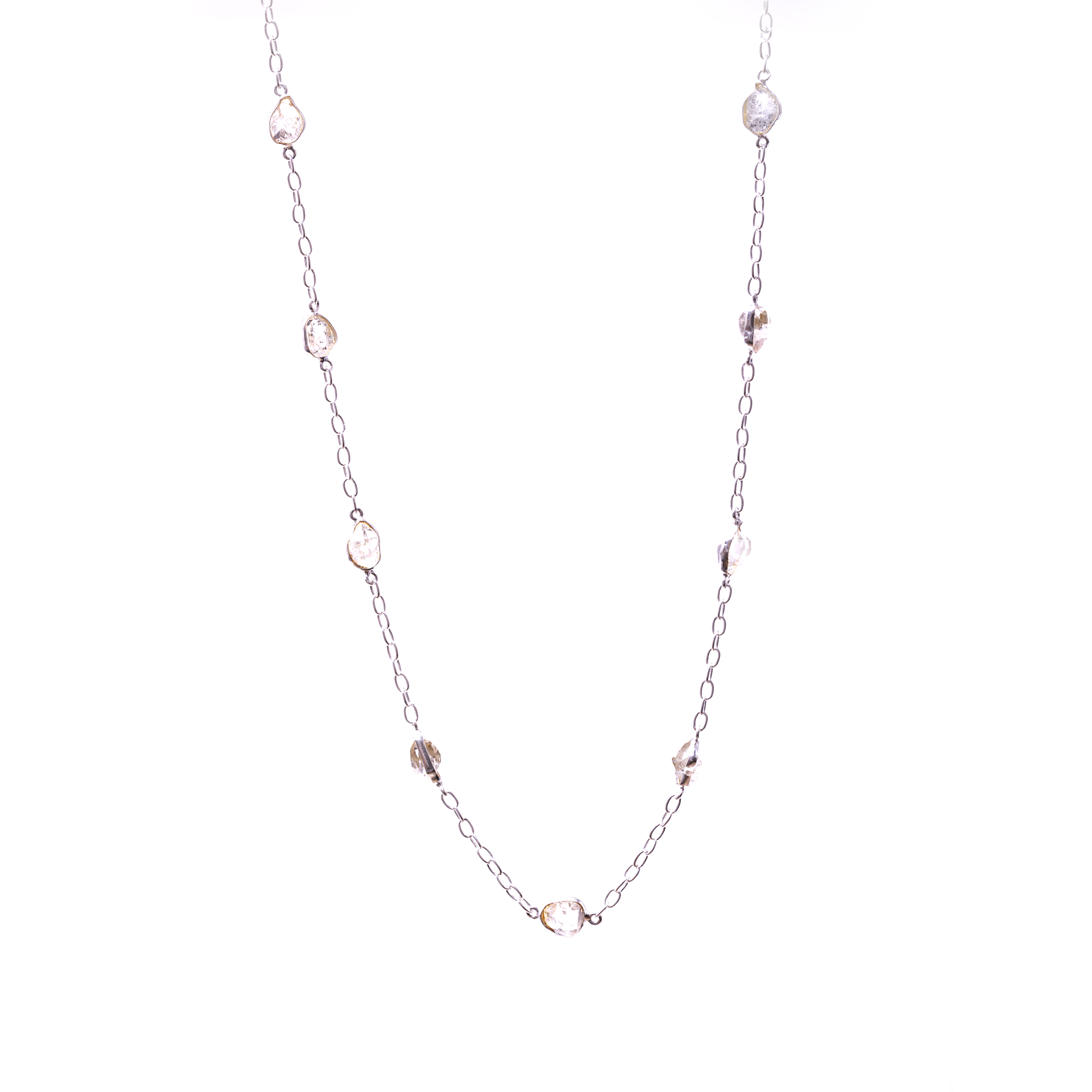 Raw Stones Necklace - Herkimar Diamond